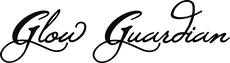 Cursive text 'Glow Guardian' in black on a white background