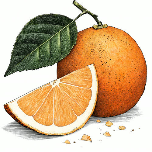 Sweet Orange, botanical illustration