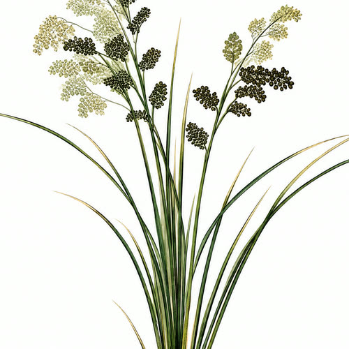 Vetiver, botanical illustration