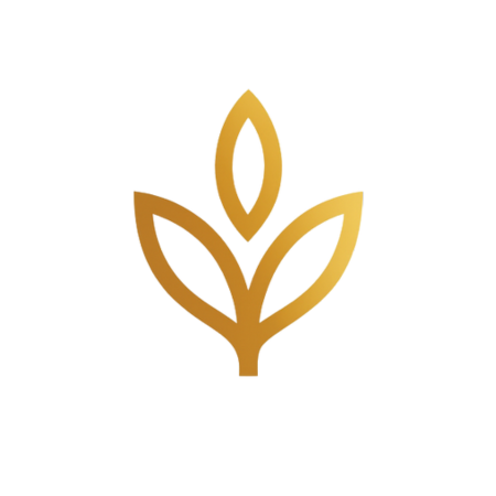 Gold leaf icon on a white background