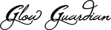 Cursive text 'Glow Guardian' in black on a white background