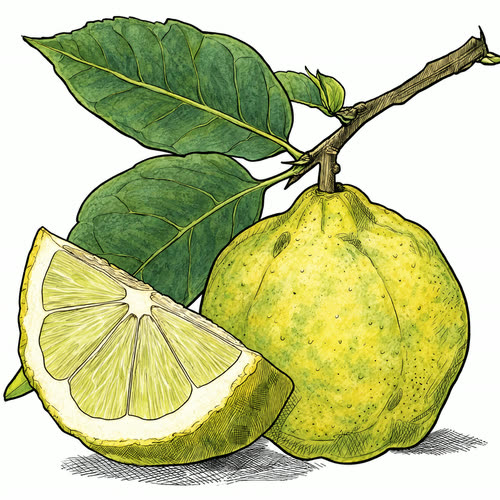 Bergamot (FCF), botanical illustration
