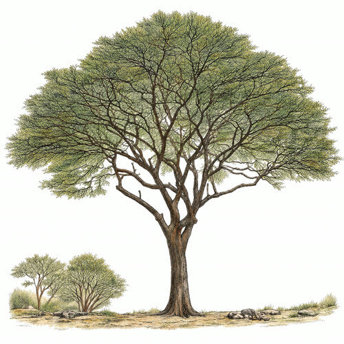 Sandalwood, botanical illustration